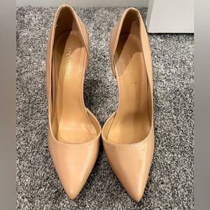Shoe Dazzle Patent Pointed-Toe Pumps in Nude Blush